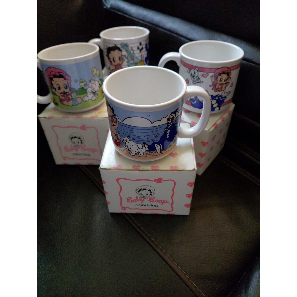 VTG 1989 Betty Boop Baby Boop Mug Lot of 4 New In Orig. Box